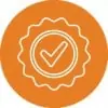 Icon---quality-award-checkmark-orange-background